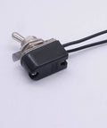 Two Pack SPST Toggle Switches Latching On Off Two Position Rocker Arm 6A AC125V And 10A DC12V With Beefy Wire Leads KNS 1 Style