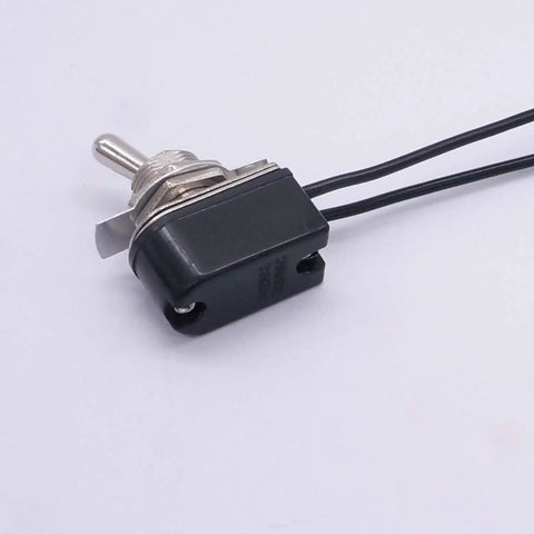 Two Pack SPST Toggle Switches Latching On Off Two Position Rocker Arm 6A AC125V And 10A DC12V With Beefy Wire Leads KNS 1 Style