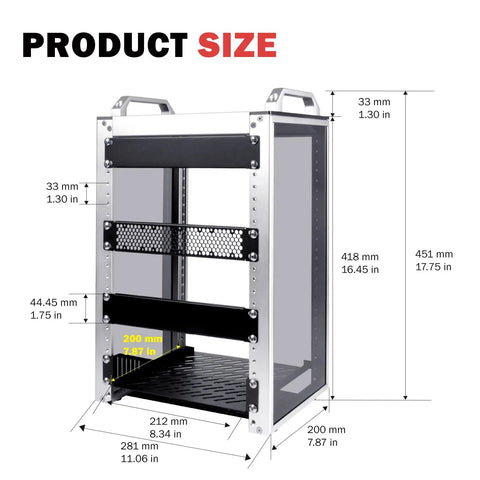 Compact 8U Desktop Server Rack, Legit Tough 10 Inch Mini Network Cabinet With Premium Aluminum And Acrylic Build, Sweet Setup For Routers Switches Home Lab Nas And Multimedia Gear