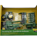 Boxed One Sixty Fourth Scale Harvesting Set With 4555 Tractor 7720 Combine With Two Heads And 500 Grain Cart Realistic Farm Toy