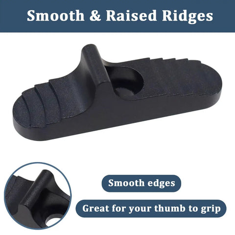 Enhanced Slide Safety System For Mossberg Shotguns 500 590 835 930 935 Shockwave, beefed-up aluminum build, smooth ridges