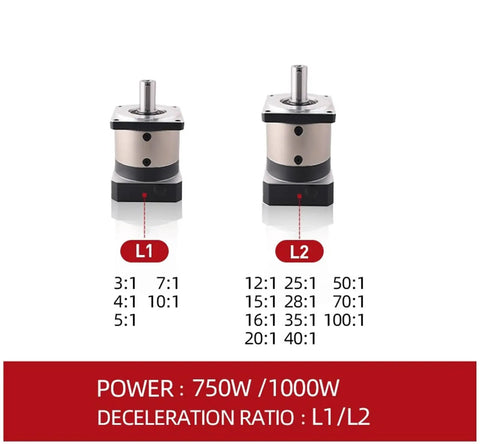 Beefy 750W AC Servo Motor With 50 To 1 Planetary Gearbox For High Precision Sewing Machines And CNC Projects 2.39 Nm Torque 5.0 A Drive 80SS75 HG10 1 Reducer, L1/L2 ratios