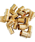 Pack of 10 Three Quarter Inch PEX to One Half Inch Reducing Elbow Brass Crimp Fittings Pro Grade for PEX Tubing ASTM F1807 Lead Free
