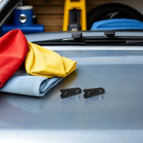 40Pcs Universal Fit Car Door Shock Absorber Pads Rubber Buffer Damper Deadener For Noise Reduction And Super Quiet Latch Guard Cushion To Kill Those Bangs with colorful microfiber cloths.