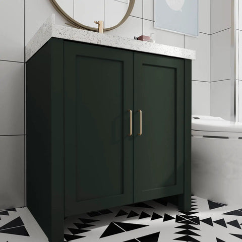 Bathroom cabinet with Large Dark Green Peel And Stick Wallpaper 32x118 Inches Self Adhesive Removable Vinyl Wall Covering