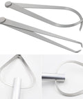 Two Piece Steel Firm Joint Calipers Set For Modeling And Carving, close-up of precision inside and outside tools