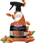 Heavy Wood Cabinet Cleaner Spray Brings Back Straight Up Shine With Zero Oily Mess For Kitchen Cupboards Furniture Tables Baseboards Trim Includes Plush Microfiber Rag Two Pack Sixteen Oz. in almond scent.