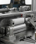 Heavy Duty 12V DC Linear Actuator Serving A Rock Solid 900 Newtons Of No Sweat Push Pull Movement With Waterproof Aluminum Housing And Mounting Brackets For Smooth Small Automation Builds, mounted on a metal surface with cable connections.