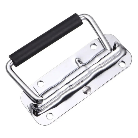 Kickass Two Pack Folding Spring Loaded Case Handle Heavy Duty Industrial Cabinet Pull For Suitcases Toolboxes And Luggage Trunks Secure Grip Hardware Design