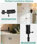 304 Stainless Steel Slide Bolt Gate Latch, 6.3 Inch Sliding Barrel Bolt Door Lock, installed on doors and fences, black finish.