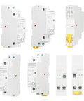 12V DC Coil Contactor 25 Amp 2 Pole Normally Open Noise Free Switch For RV, Solar And Smart Systems, 35mm DIN Rail Mount
