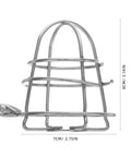 Rock Solid Fire Sprinkler Head Protector Cages 2 Pack, silver metal cage, 8cm by 7cm size, designed for pendant sprinklers.