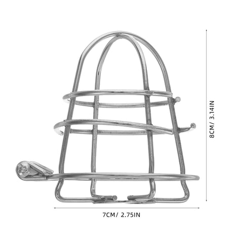 Rock Solid Fire Sprinkler Head Protector Cages 2 Pack, silver metal cage, 8cm by 7cm size, designed for pendant sprinklers.