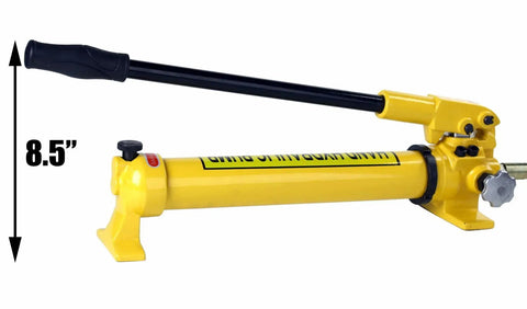 Pro Grade Two Speed Hydraulic Hand Pump Delivering Bone Hard Pressure For Grease Monkey Maintenance Duties Featuring Rapid Cycle Valves And Threaded Hose Connectors With Spare Seals