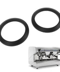 57mm Silicone Group Head Gasket Seal for Espresso Machines Replacement Brew Seal Ring for Nuova Simonelli, shown with espresso machine