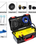 Massive 3200W High Pressure Steam Cleaner, Handheld Heavy Duty Unit For Air Conditioner, Range Hood, Car And Kitchen Appliances. Includes multiple brushes and gloves.