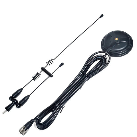 Beefed Up Magnetic Dual Band Car Antenna Signal Booster For Ham Radios 2m 70cm VHF UHF High Gain with coaxial cable and PL259 connector