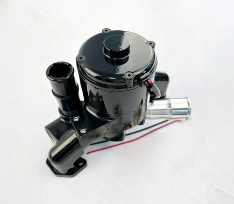 Badass Aluminum Electric Water Pump For Ls1 Ls2 Ls3 Ls6 V8 Swaps featuring a sleek black alloy design and direct fit for cooling.