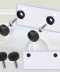 8 Pack Car License Plate Screw Caps And Bolt Covers Set, Black Plastic Head Covers For License Plate Bolts On Cars, Trucks, RVs, Vans, And Motorcycles, Durable And Easy Fit, shown with screws and caps illustration.