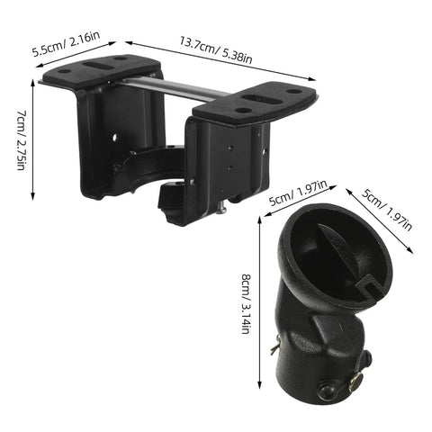 Heavy Duty Steel Ceiling Fan Mounting Bracket For Sloped And Vaulted Ceilings, Black Metal Bracket With Wide Angle Adaptability