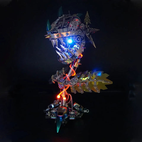 3D Metal Puzzle Kit For Adults Hands-On Can-nibal Flower Mechanical Assembly Model Chom-per Build Jigsaw Craft Brain Teaser