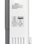 Side view of Outdoor Tankless Water Heater Propane LPG 2 GPM Portable Point Of Use With Battery Ignition for camping, RV, hunting.