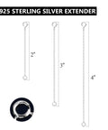 Sterling Silver Necklace Extender Set 2 3 4 Inch Must Have Durable 925 Silver Extenders for Necklaces, Bracelets, Anklets