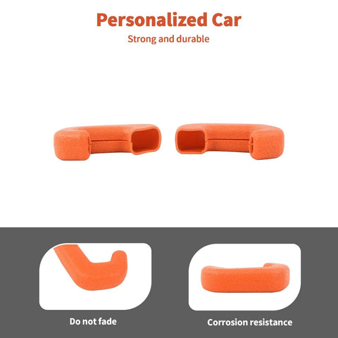 Tow Hook Covers For Ford Bronco Sport And Maverick FX4 Off-Road Tremor, Front Tow Hook Cover Rubber Sleeve Protectors In Orange