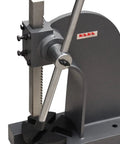 Beefy Three Ton Manual Arbor Press For Bearing Installation And Metal Bending Eleven Inch Height Portable Hand Press With Four Position Plate Heavy Duty Shop Tool For Automotive And Industrial Use AP Three, side view
