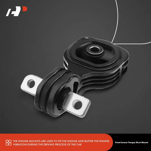 Front view of an engine mount from the Engine Mount Set For Honda Civic 2006 To 2011 L4 1.8L Automatic Transmission Coupe And Sedan 4 Piece