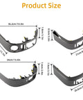 OVANOH 4-piece center A/C dash vent trim panels for Toyota Prius 2004–2009; left and right air vent outlets, gray plastic.