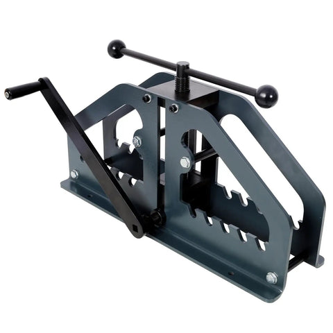 Heavy Duty Manual Tube Roller Bender Pipe Bending Machine with hand crank for shaping round or square steel tubing.