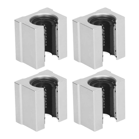 Top Notch Aluminum Slide Blocks For Smooth Motion, Precision SBR16UU Linear Rail Sliders in silver, ideal for machine tools and robotics.