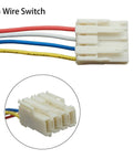 Close-up of a 4-wire switch from Plug And Play Whirlpool Washer Lid Lock Switch Assembly And Strike Kit, Easy Install Replacement Parts
