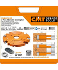 Adjustable Grooving Cutter Head Set With Reversible Radius Plates For Solid Wood Milling Machines with aluminum design and 2-piece setup.