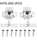 No Fuss Cabinet Touch Beads For Push To Open Latches Magnetic Door Catches White Zinc 2pcs hardware with screws easy install