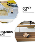 Real Deal Silicone Cutting Board Oil Wax Applicator Brush For Zero Hassle Kitchen Maintenance And Wooden Utensil Care Food Grade Mineral Oil Finishing Tool Smooth Operator No Rush Setup, brushing wax and applying oil.