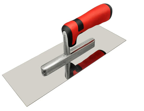 Flat Finishing Trowel 11 By 4 Inch For Concrete Cement Drywall Plaster Masonry Tile Stainless Steel Rust Resistant No Rivets Aluminum Shank