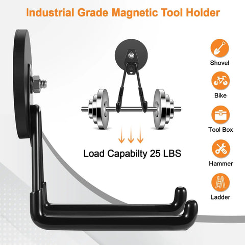 Heavy Duty Magnetic Hooks Set For Garage And Workshop Organization Strong Metal Magnets With Hooks Must Have For Metal Cabinets