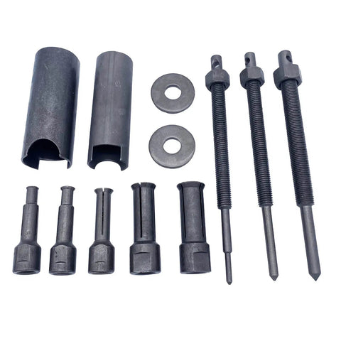 Motorcycle Internal Bearing Puller Tool Kit 12 Pieces Set Professional Grade Sleeve Bearings 0 36 And 0 9 Inches Damage Free Rust Proof Steel Quality Garage Gear Awesome For Bikers Smooth Repair Tool No Stress Mechanics Fixing Ride Now, 12-piece steel kit