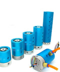 One Piece Rotary Union With G One Eighth Port And Eight Passages For Gas And Air Low Slip Ring Eight Channel Pneumatic Connector For Industrial Machinery High Flow Durable Easy Install Versatile blue metal rotary union with multi-port passages for air lines