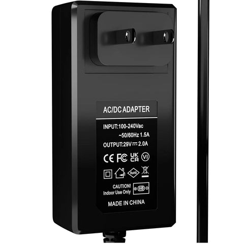 29V 2A Power Supply Cord For Recliners And Lift Chairs With No Fuss ACDC Switching Adapter close-up showing specifications