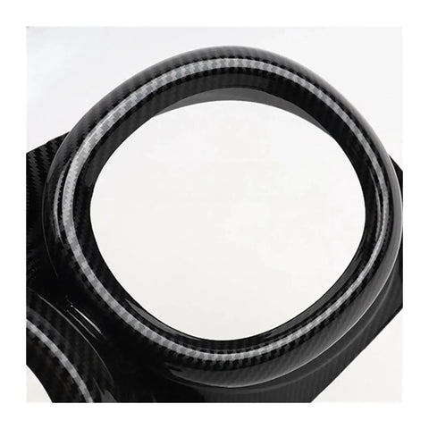 Changan UNIK 2021 2024 Carbon Fiber Exhaust Tail Pipe Muffler Cover with Stainless Steel Inner Liner, round carbon design close-up