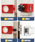 DIY Friendly Door Hinge Jig With Lock And Latch Installation Kit, Aluminum Router Template for hinge mortising shown in use