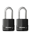 Go-To Magnum Heavy-Duty Padlock With Key Set, 2-Pack Keyed-Alike For Outdoor Storage, laminated steel body, facing forward