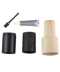 Ultimate Boat Seat Base Pedestal Repair Kit For Ranger Boats 2005 And Earlier Includes Straight Bushing Tapered Bushing And Wooden Mandrel, black bushings