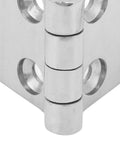 Close-up of Four Piece Marine Door Hinges 102x38mm Stainless Steel Boat Hatch Hinges For Yacht showing seamless hinge design.