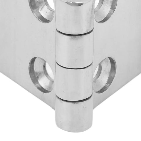 Close-up of Four Piece Marine Door Hinges 102x38mm Stainless Steel Boat Hatch Hinges For Yacht showing seamless hinge design.