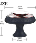 Side view of Dope Abstract Marble Textured Glass Drawer Pulls 4 Piece Set With Screws For Bathroom Kitchen And Furniture Black And Red ABS