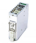 Industrial 12V 120W DIN Rail Power Supply With UL 508 TÜV Certification, Short Circuit And Overload Protection, High Efficiency, Beefy And Reliable For Control Panels And Semiconductors. Metal housing with DIN rail clip and terminal block